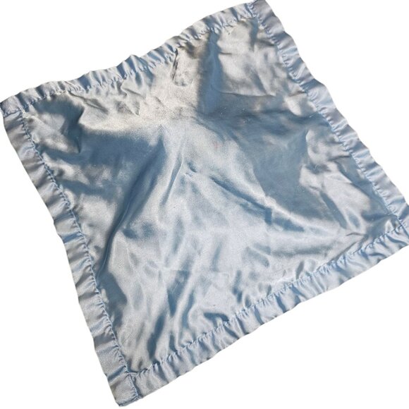 Lot Of 2 Pro‎ Goleem Blue Teddy Bear Satin Minky Security Blanket Lovey Knit Hat - Picture 5 of 12